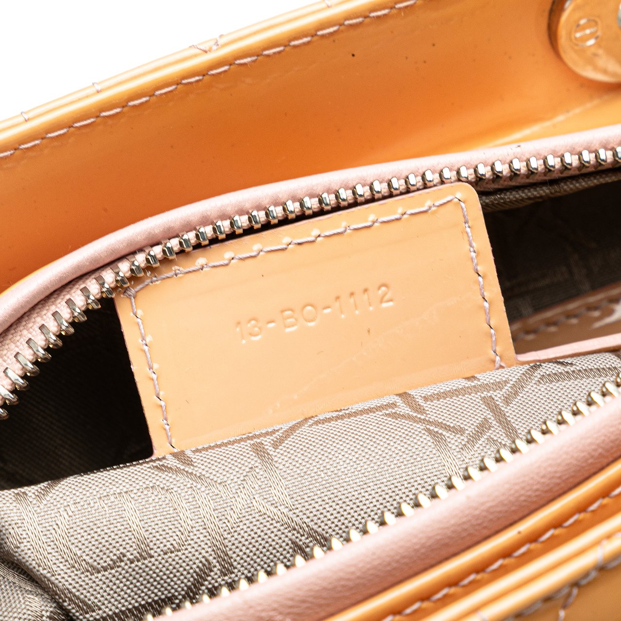 Dior Large Patent Cannage Lady Dior Bruin