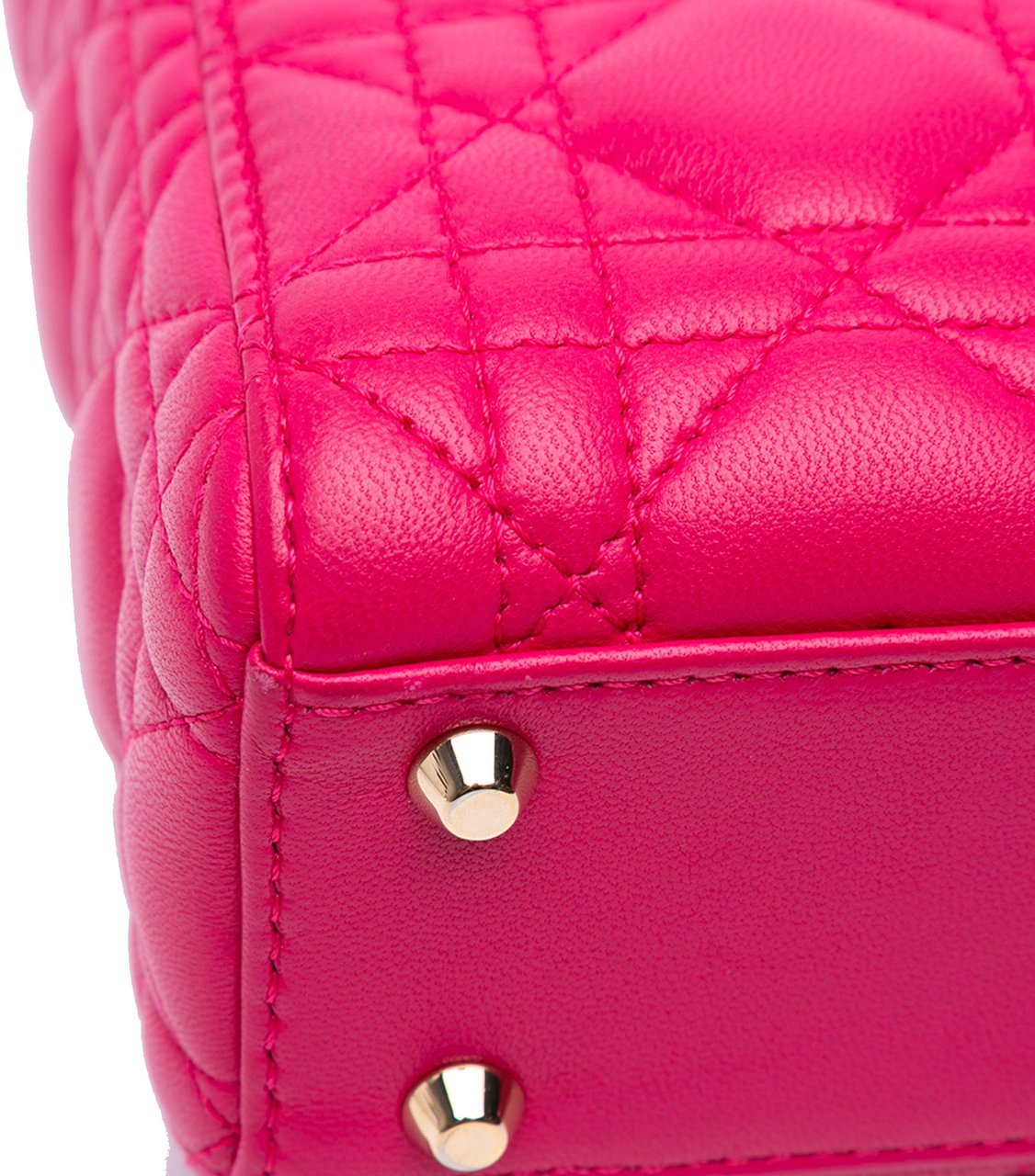 Dior Mini Lambskin Cannage Lady Dior Roze