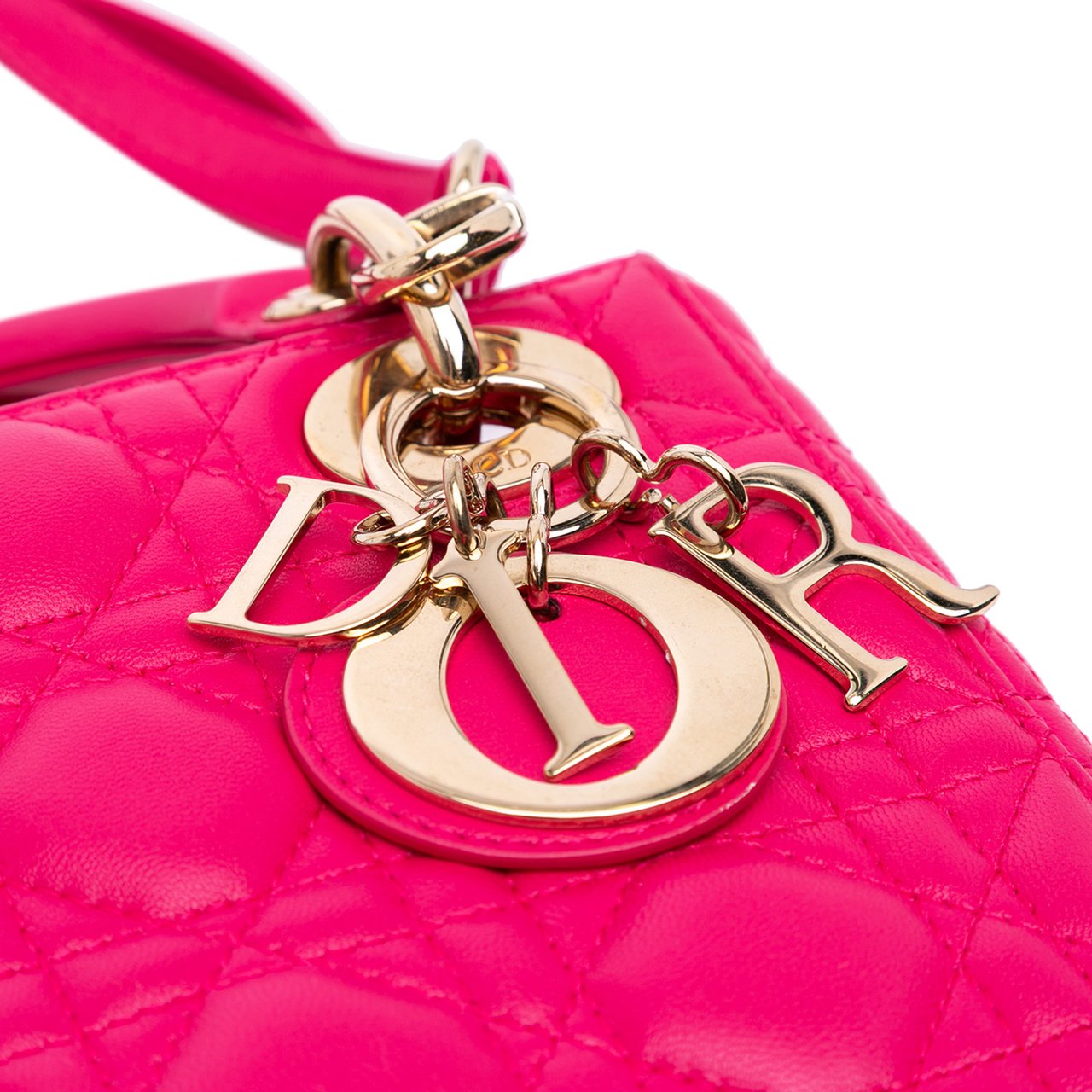 Dior Mini Lambskin Cannage Lady Dior Roze