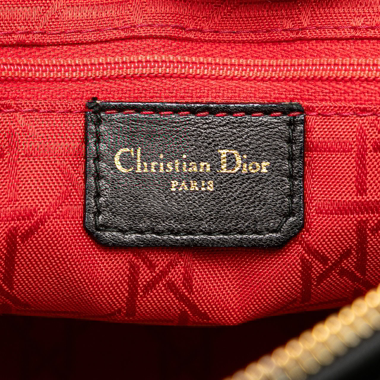 Dior Medium Lambskin Cannage Lady Dior Zwart
