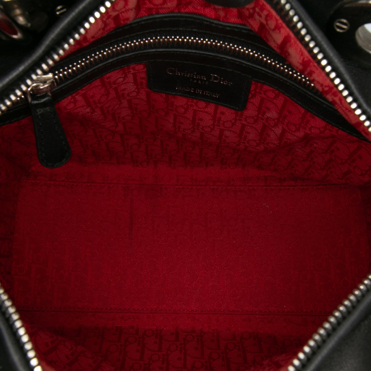Dior Medium Lambskin Cannage Lady Dior Zwart