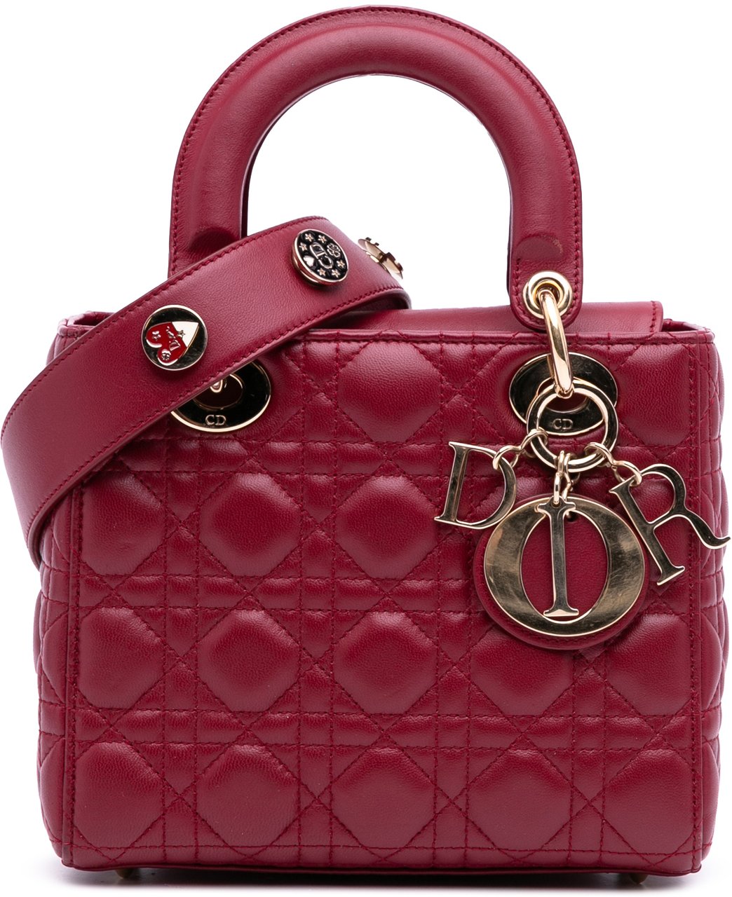 Dior Small Lambskin Cannage My ABCDior Lady Dior Rood