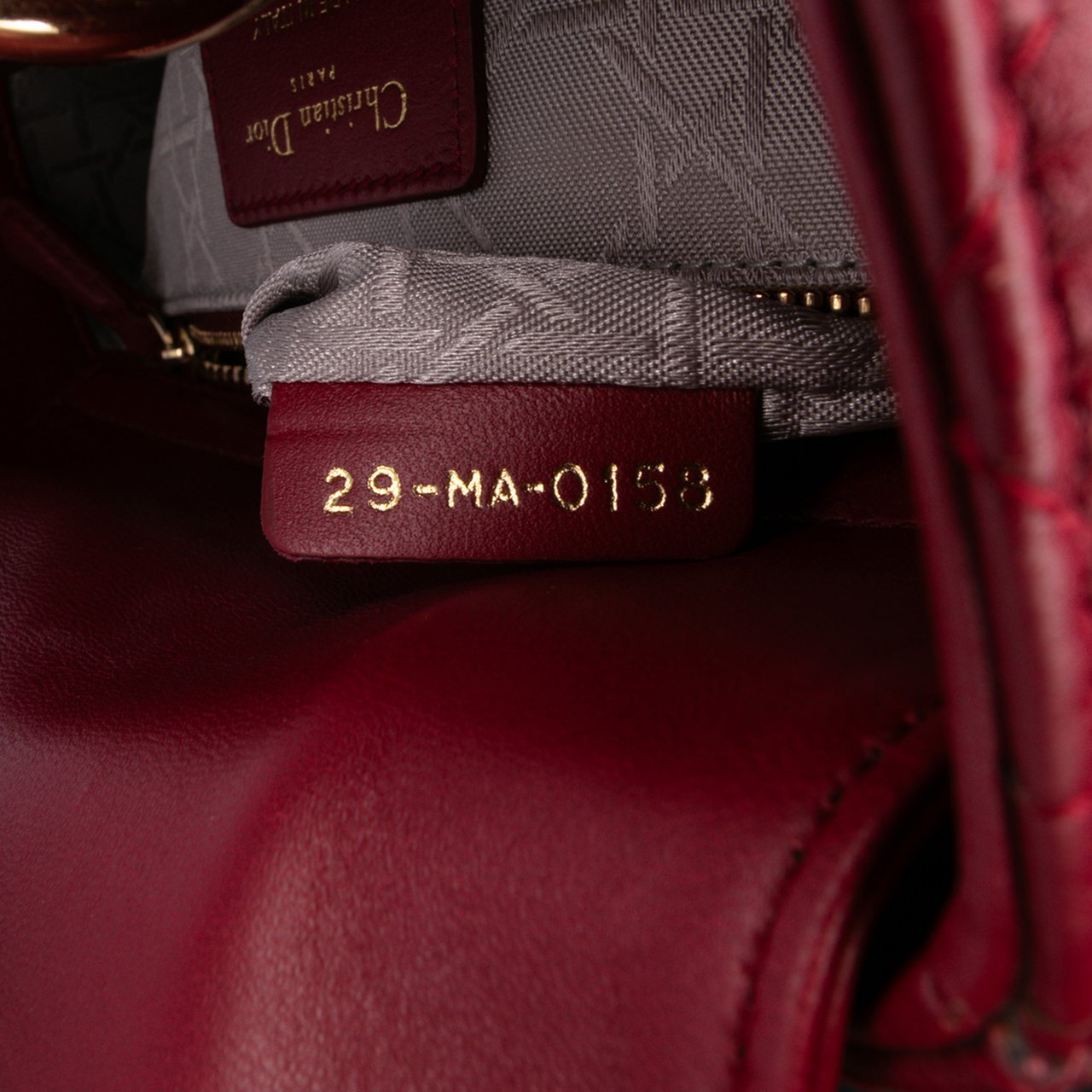 Dior Small Lambskin Cannage My ABCDior Lady Dior Rood