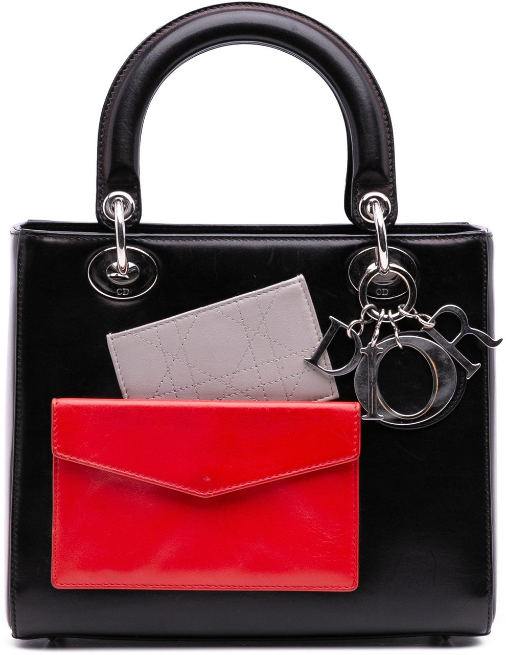 Dior Medium Calfskin Pockets Lady Dior Zwart