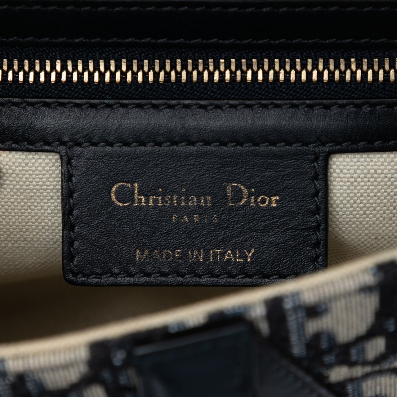 Dior Oblique Canvas Saddle Bag Blauw