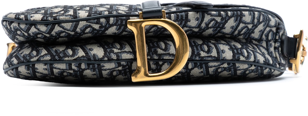 Dior Oblique Canvas Saddle Bag Blauw