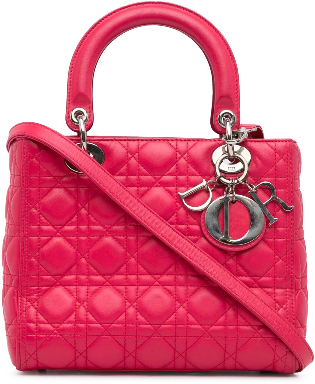 Dior Medium Lambskin Cannage Lady Dior Roze