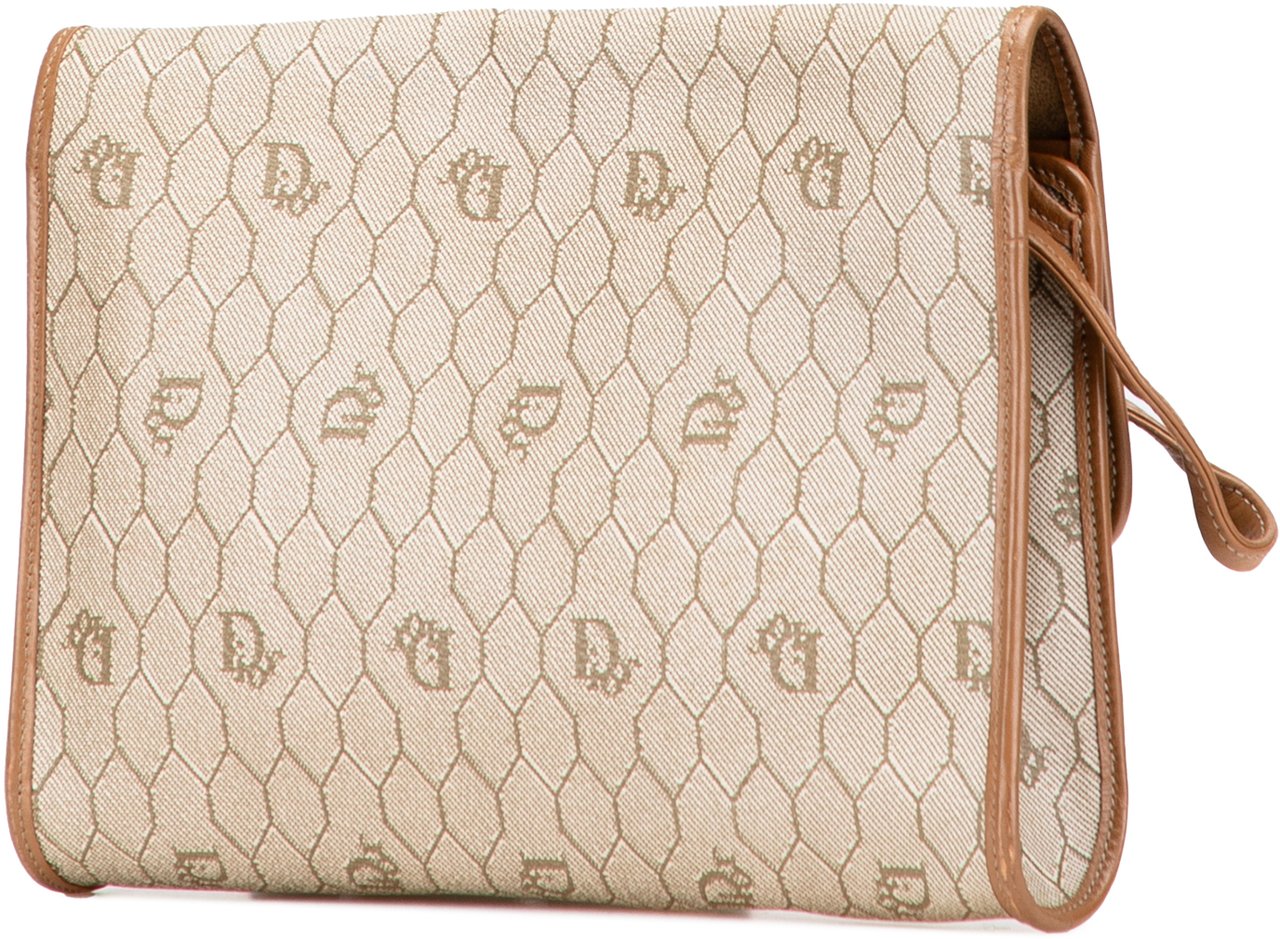 Dior Honeycomb Coated Canvas Crossbody Bruin