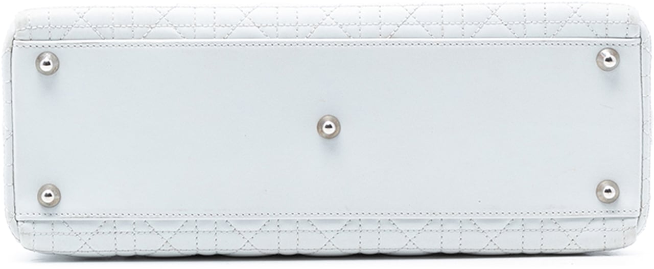 Dior Large Lambskin Cannage Lady Dior Wit