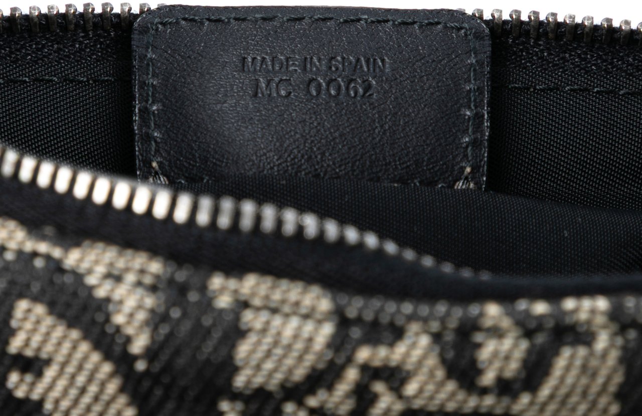 Dior Mini Diorissimo Canvas Saddle Pochette Zwart