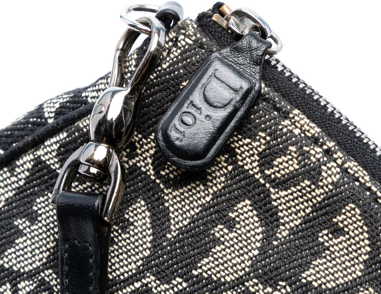 Dior Mini Diorissimo Canvas Saddle Pochette Zwart