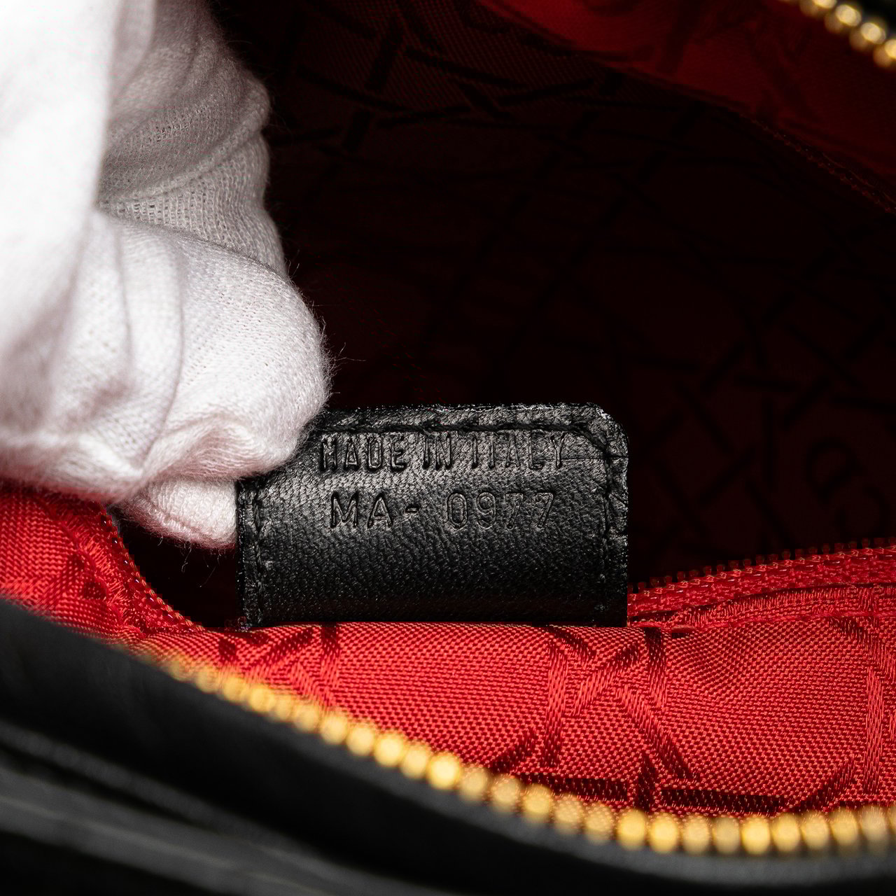Dior Large Lambskin Cannage Lady Dior Zwart