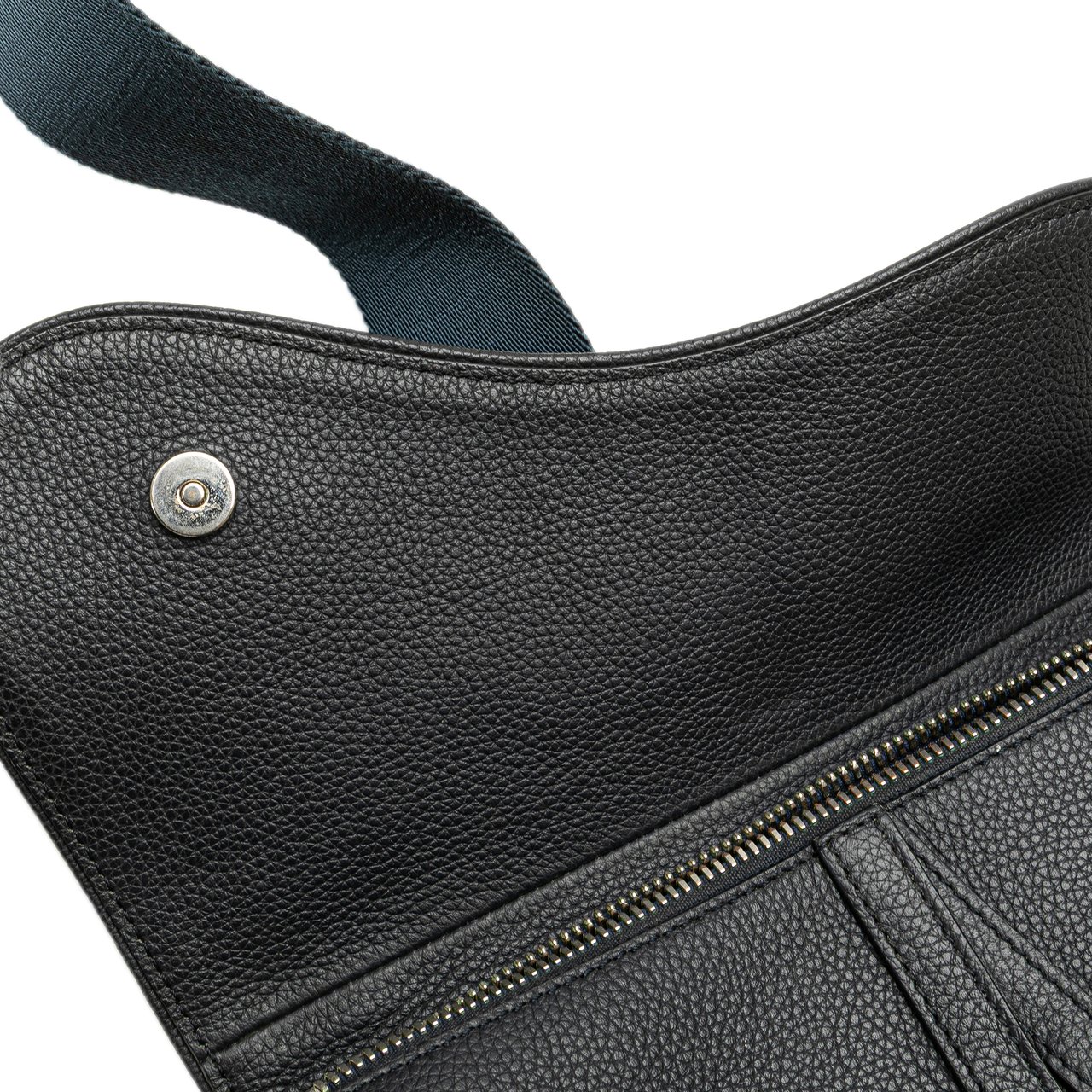 Dior Grained Calfskin Saddle Bag Blauw