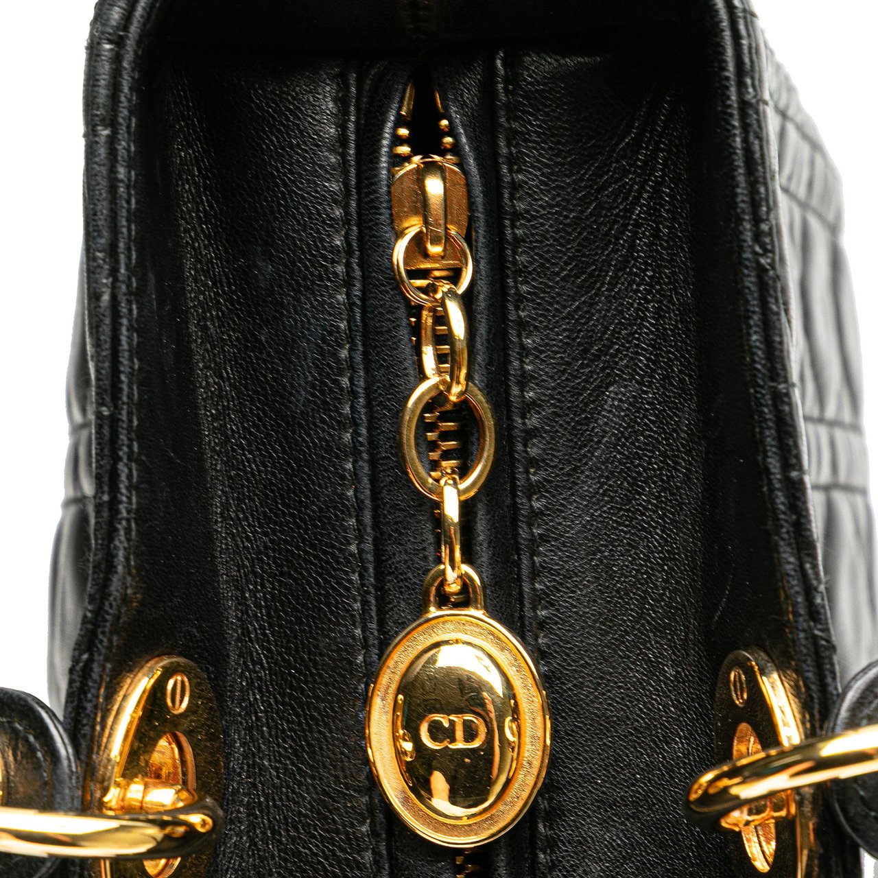 Dior Large Lambskin Cannage Lady Dior Zwart