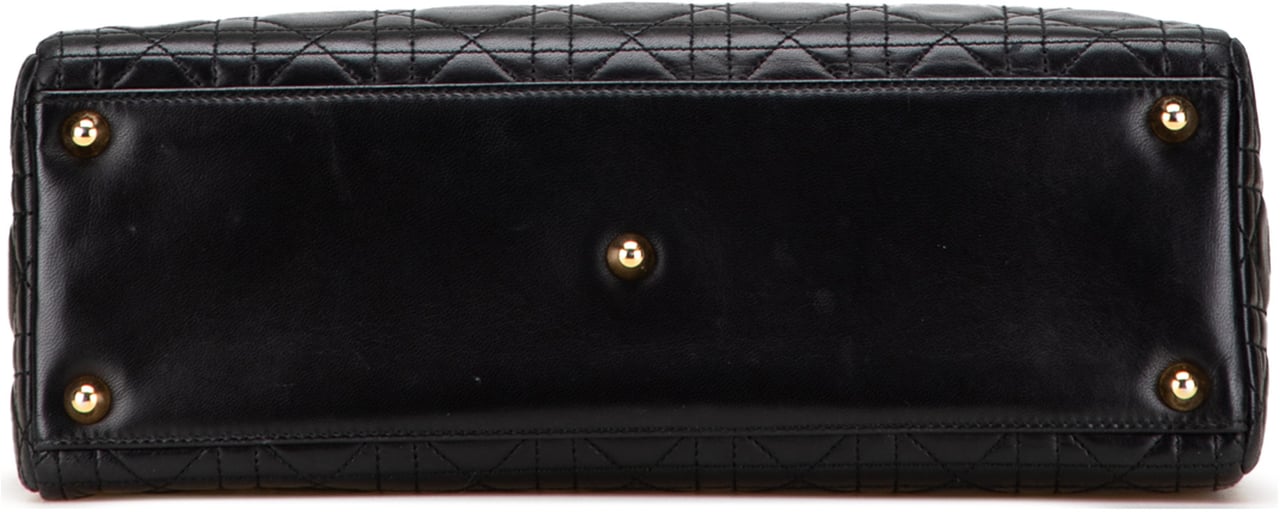 Dior Large Lambskin Cannage Lady Dior Zwart