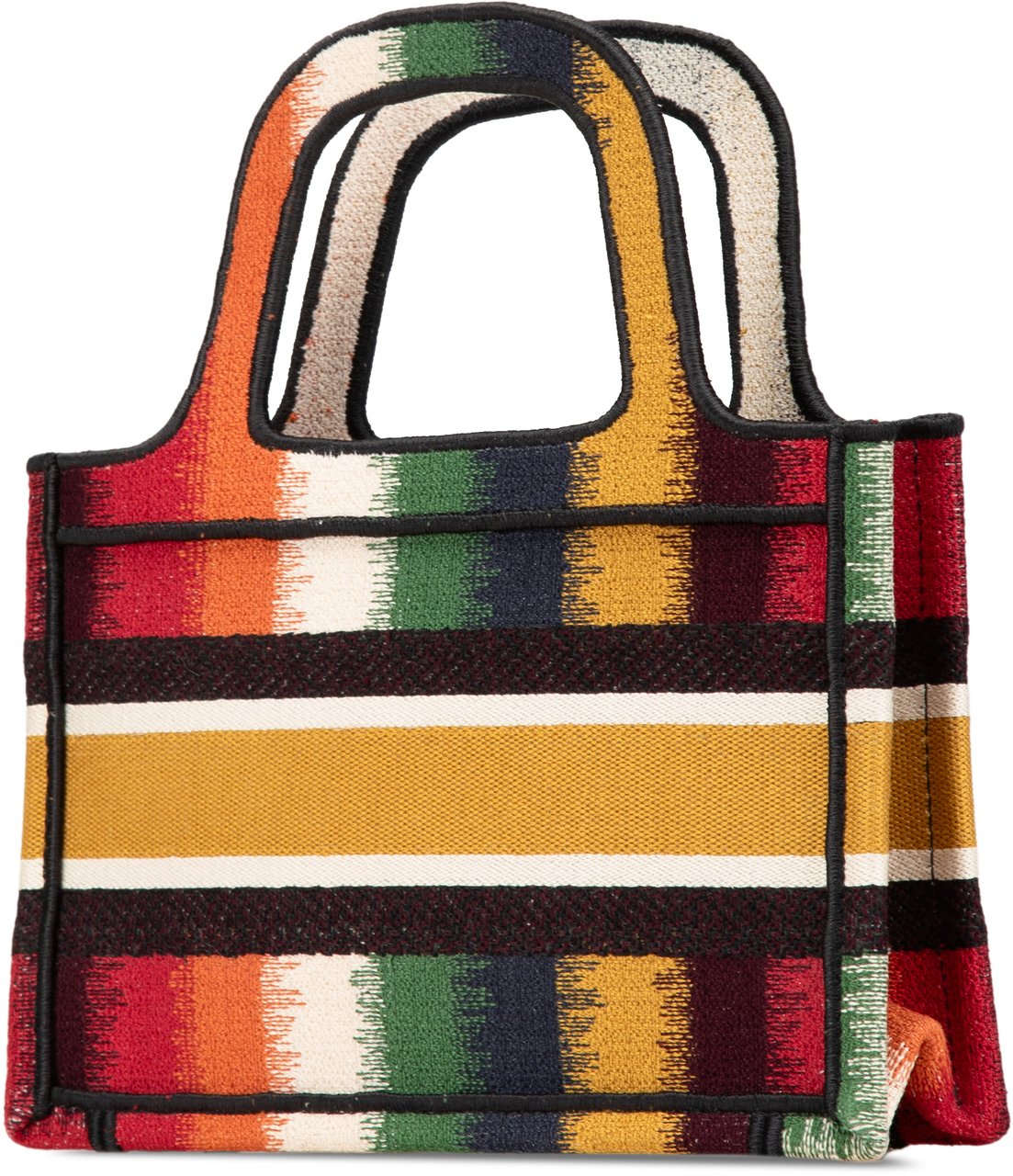 Dior Mini D Stripes Book Tote Geel