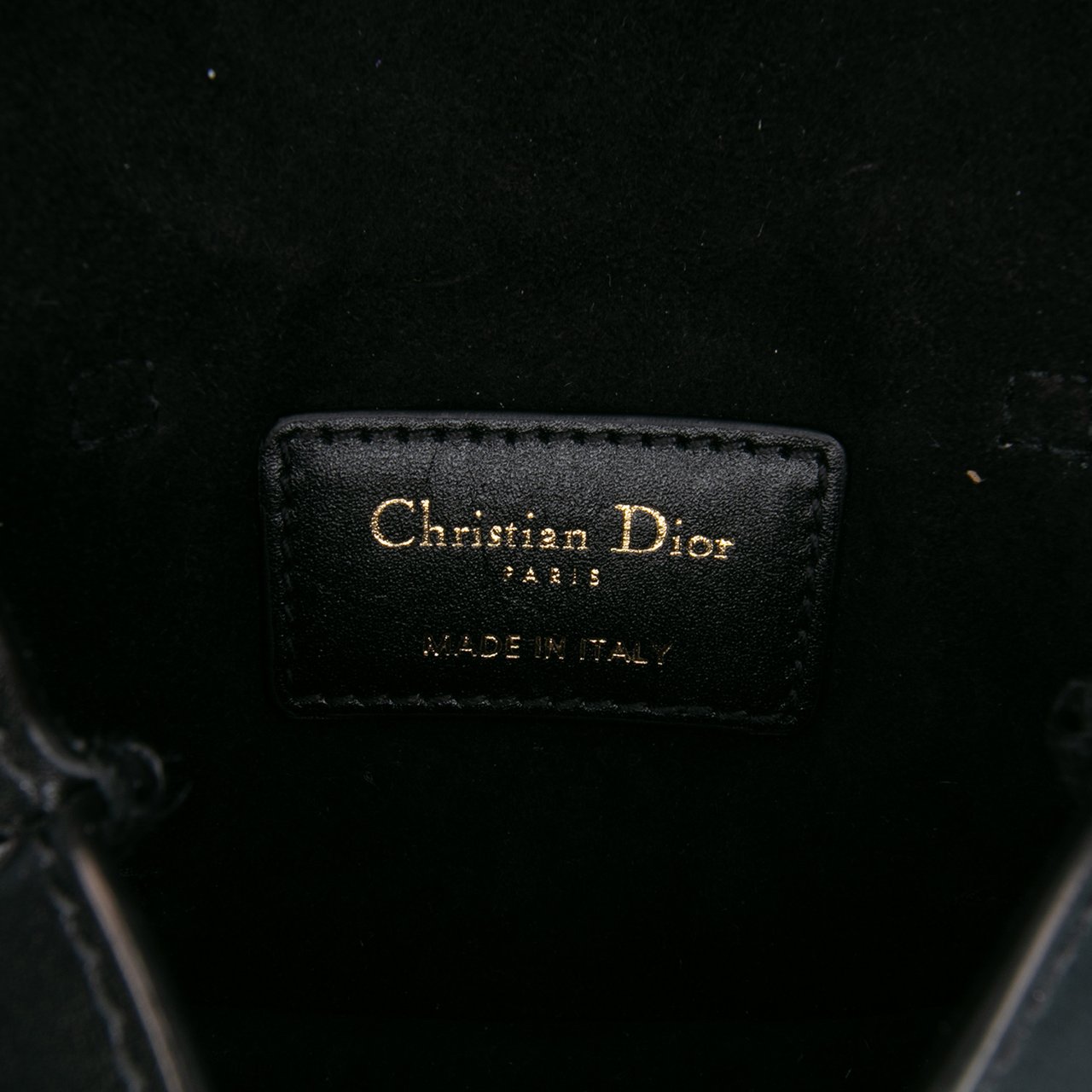 Dior Micro Leather Bobby Crossbody Zwart