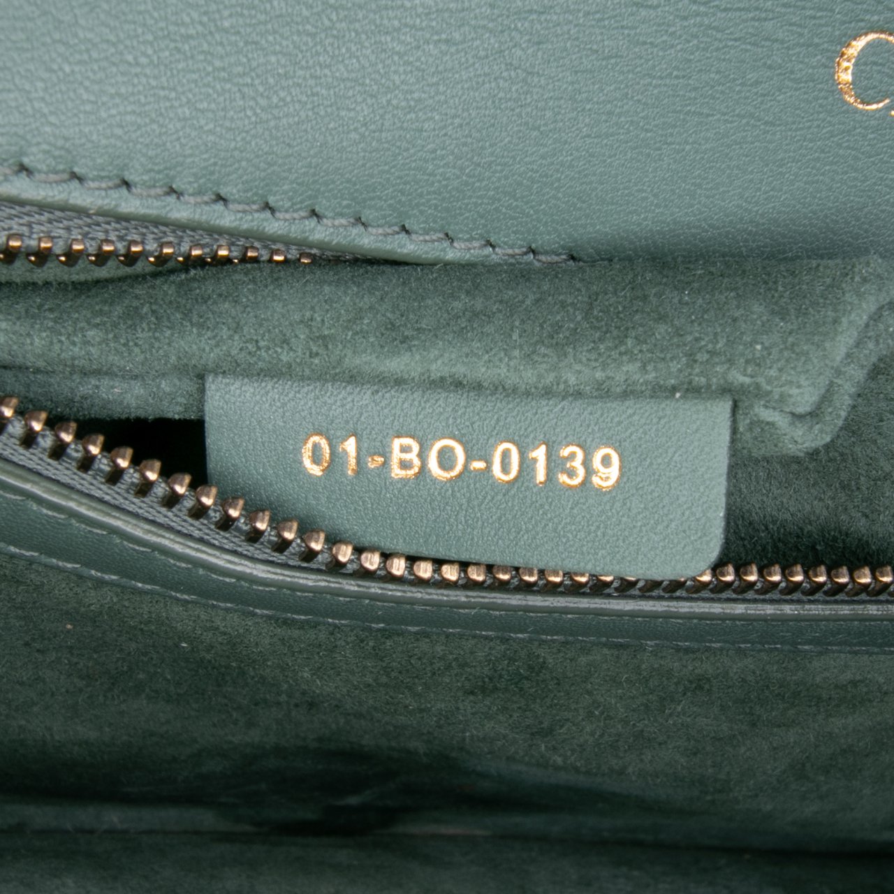 Dior Medium Studded Lambskin Diorama Flap Groen
