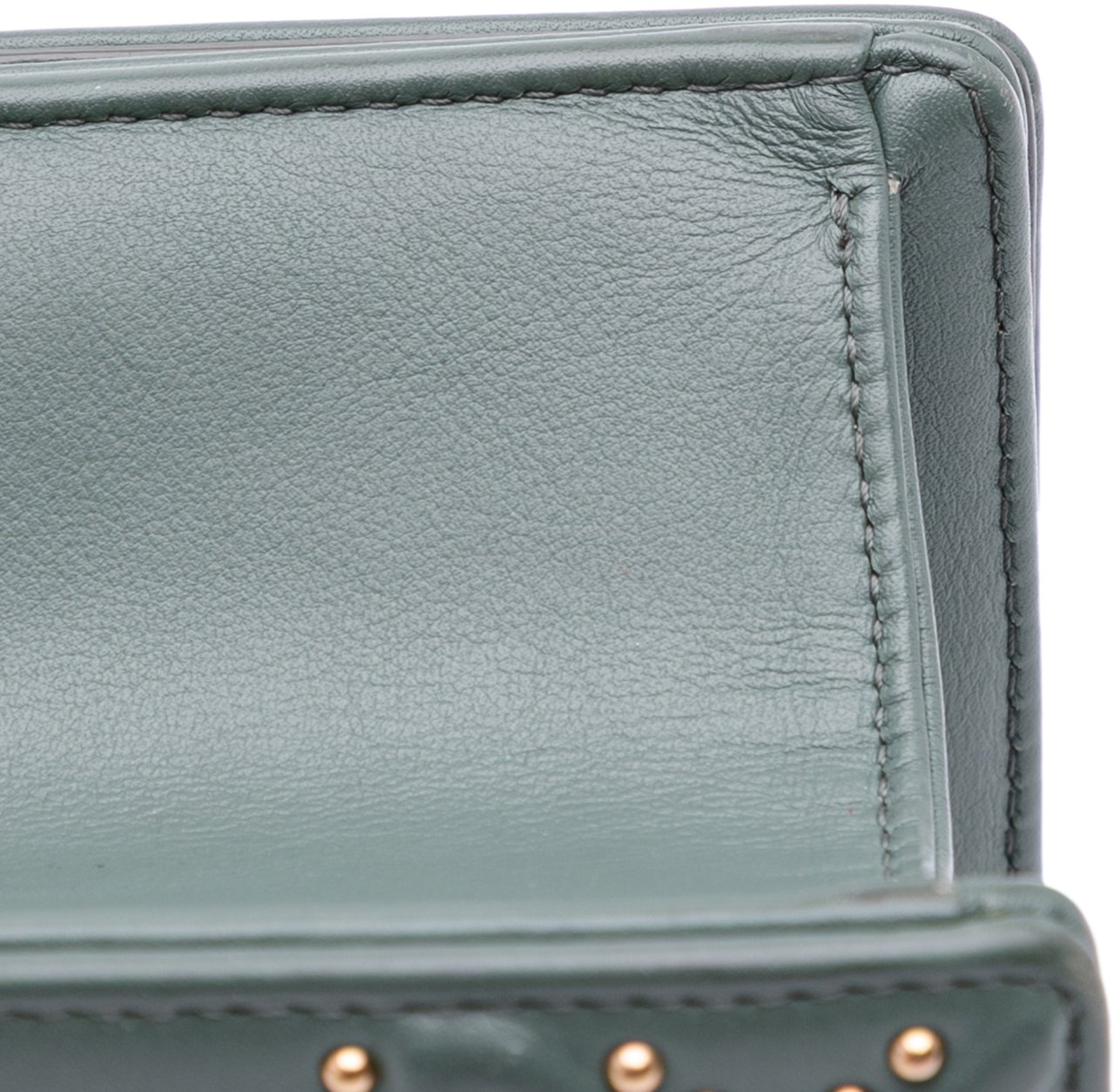 Dior Medium Studded Lambskin Diorama Flap Groen