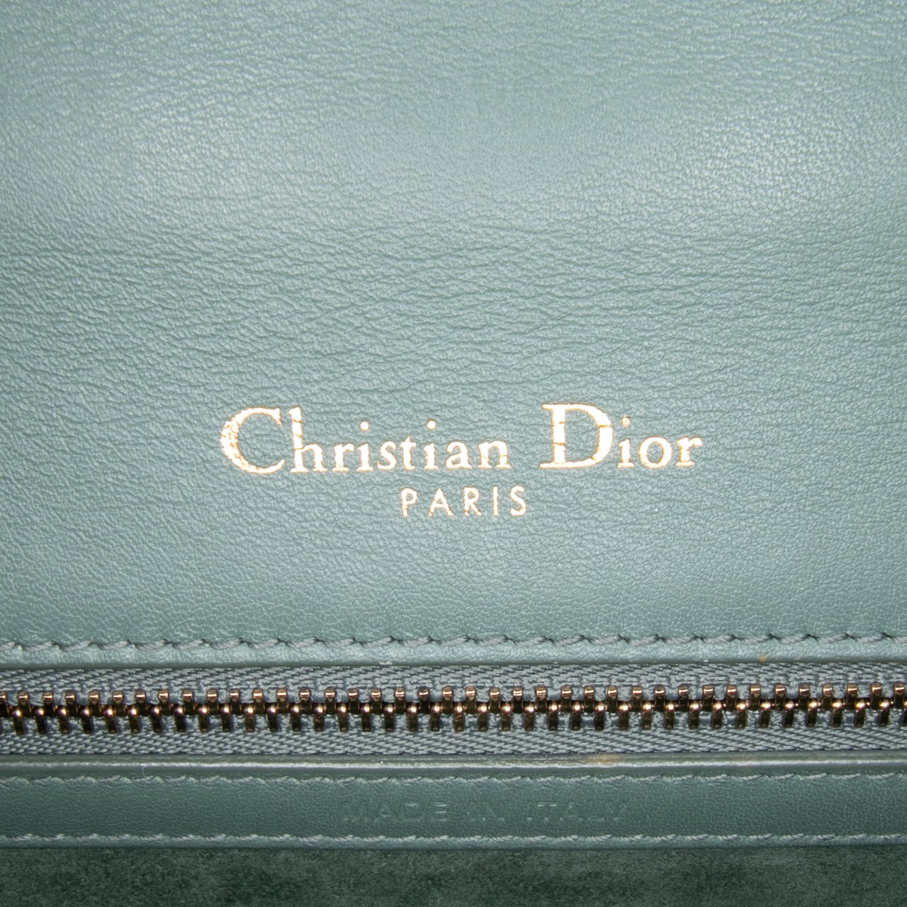 Dior Medium Studded Lambskin Diorama Flap Groen