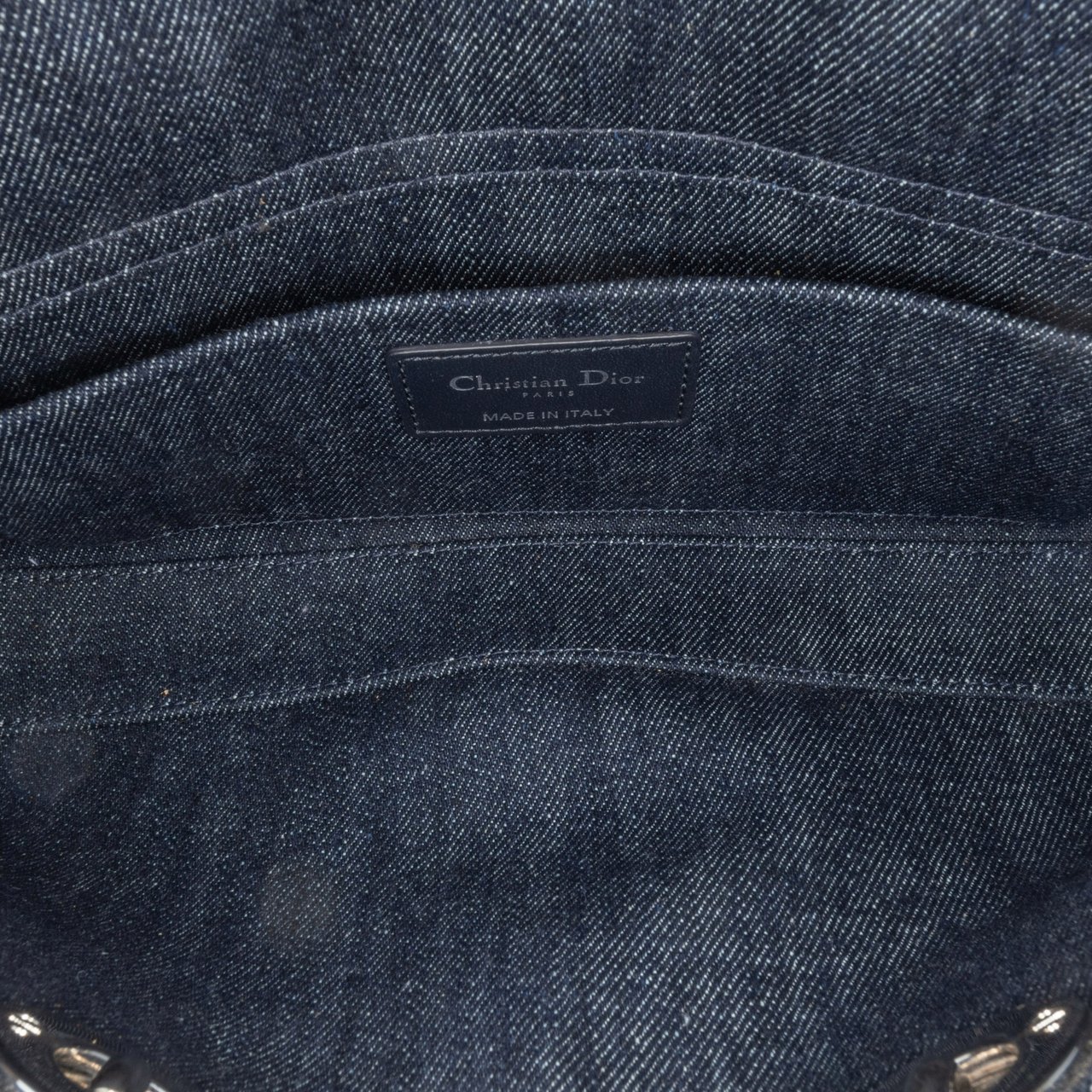 Dior Medium Denim Cannage Eyelet Lady D Joy Blauw