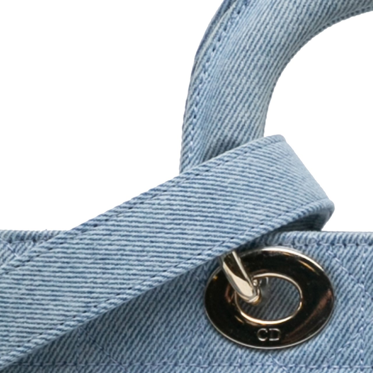 Dior Medium Denim Cannage Lady D Joy Blauw