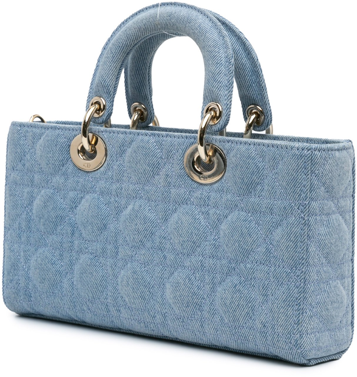 Dior Medium Denim Cannage Lady D Joy Blauw