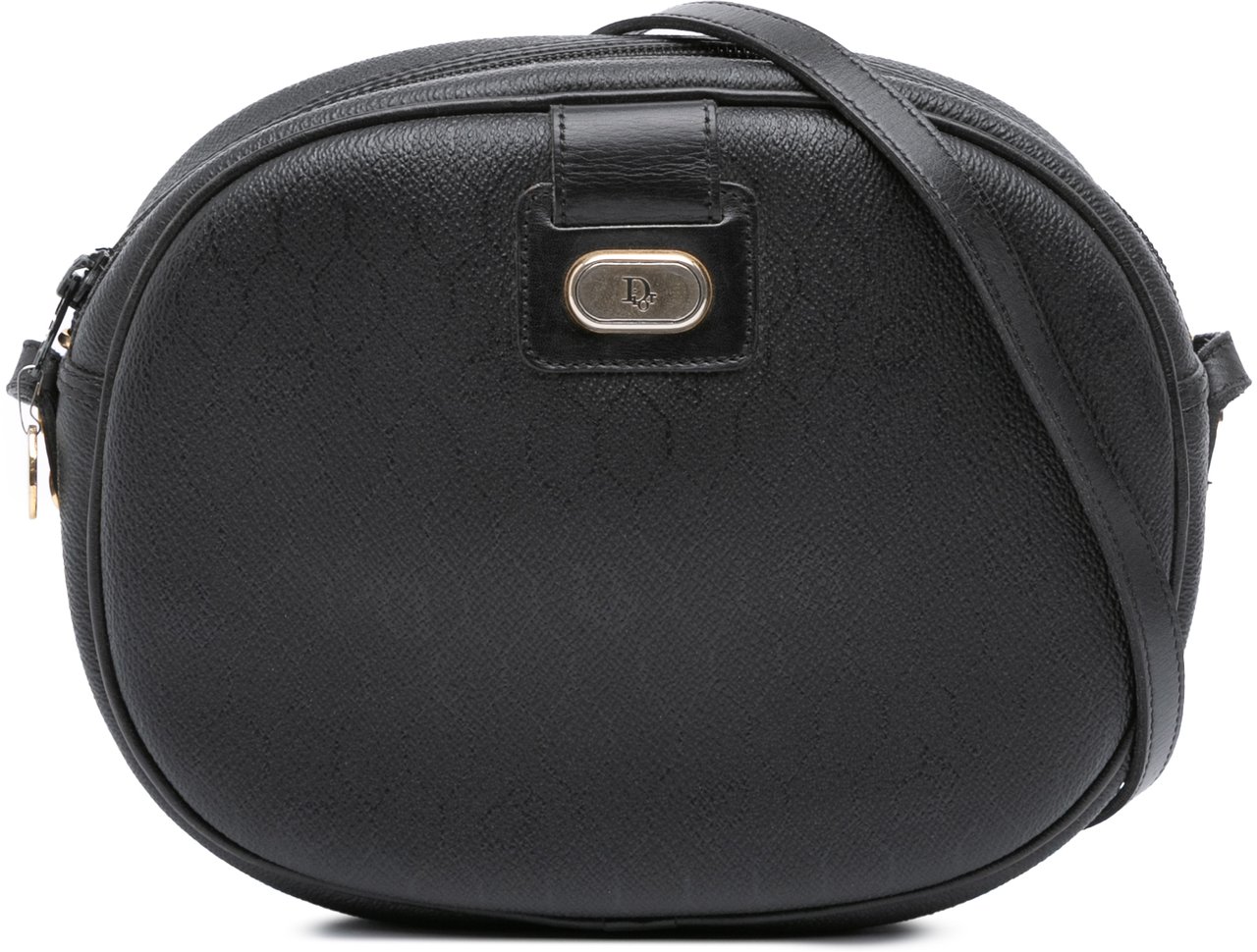 Dior Honeycomb Coated Canvas Crossbody Zwart