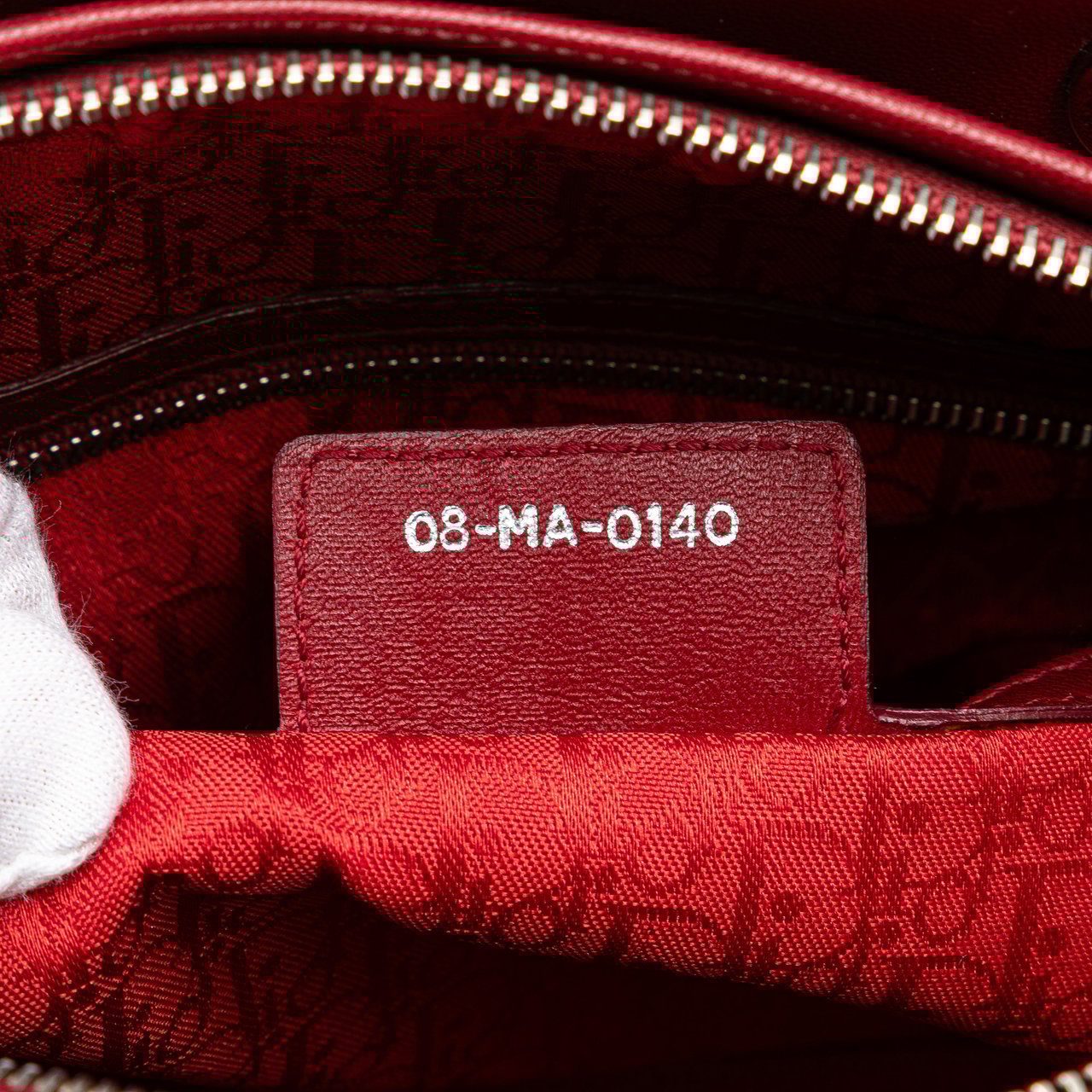 Dior Large Lambskin Cannage Lady Dior Rood