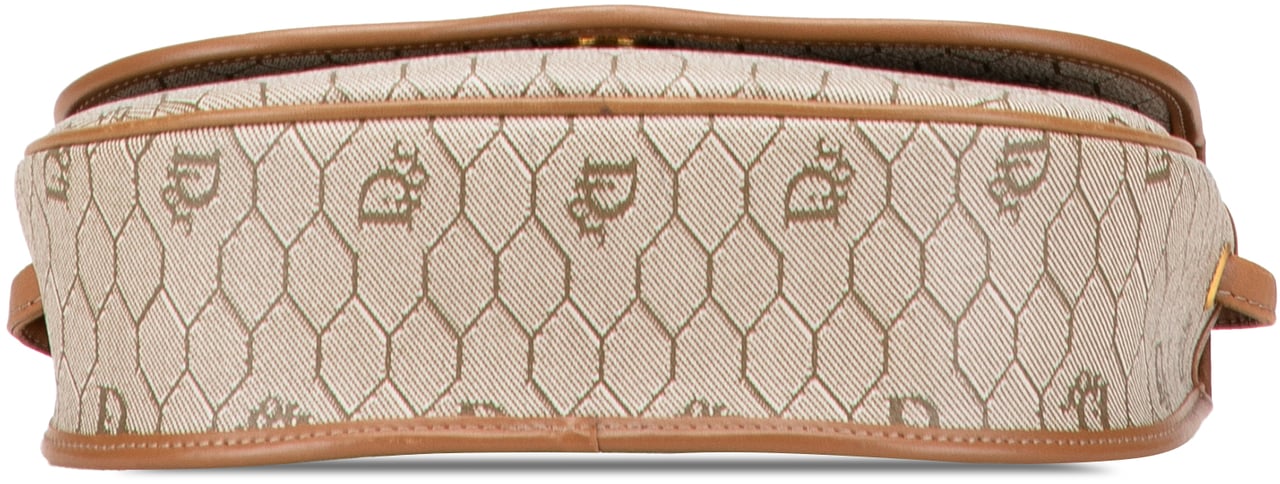 Dior Honeycomb Coated Canvas Crossbody Bruin