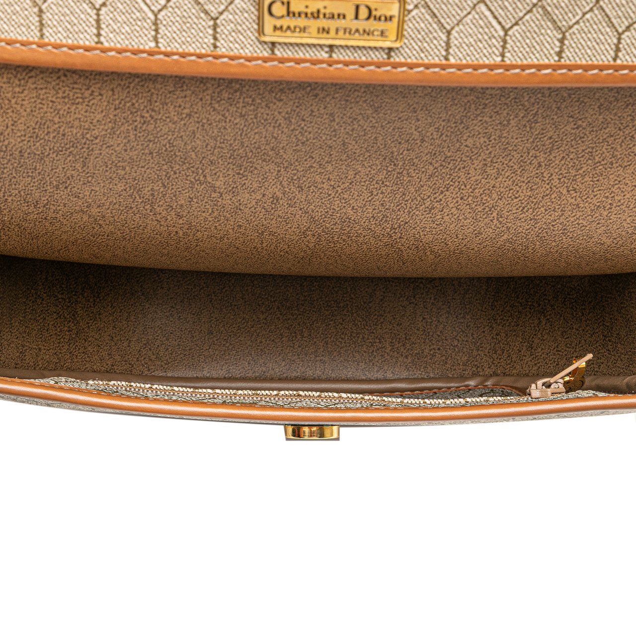 Dior Honeycomb Coated Canvas Crossbody Bruin
