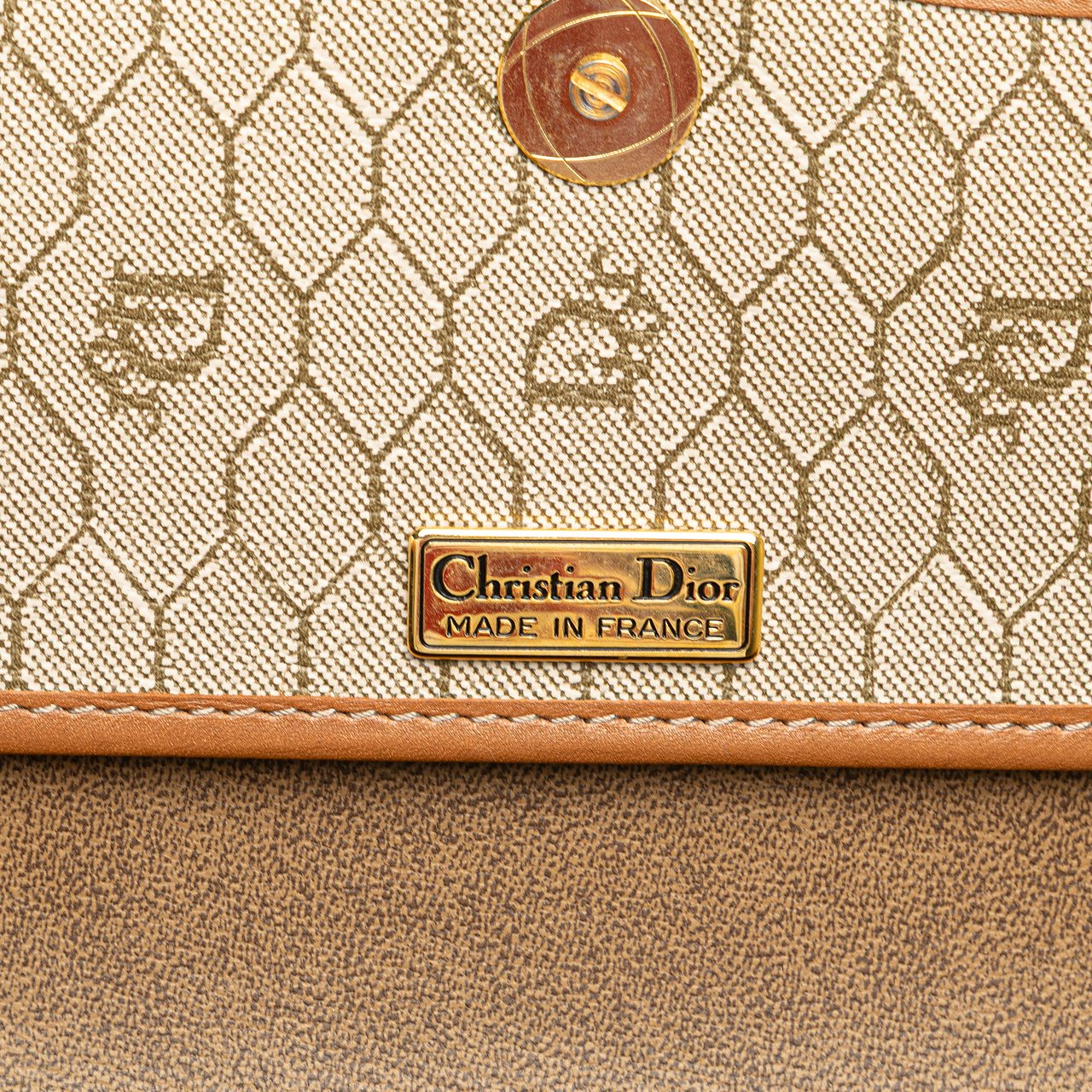 Dior Honeycomb Coated Canvas Crossbody Bruin