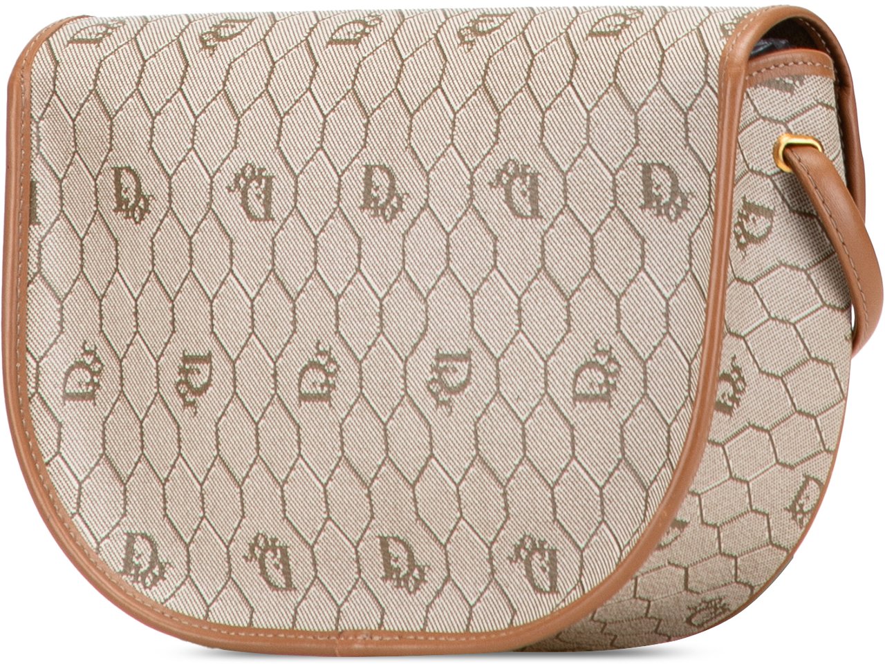 Dior Honeycomb Coated Canvas Crossbody Bruin