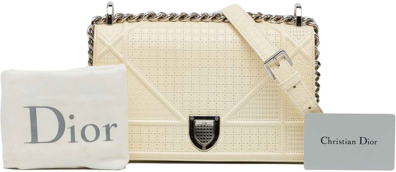 Dior Medium Patent Diorama Wit