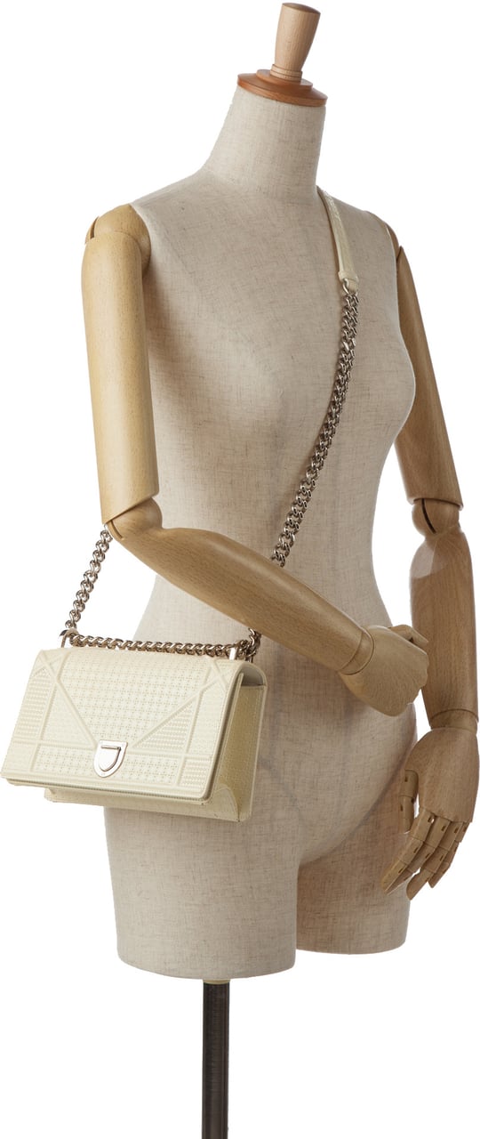 Dior Medium Patent Diorama Wit