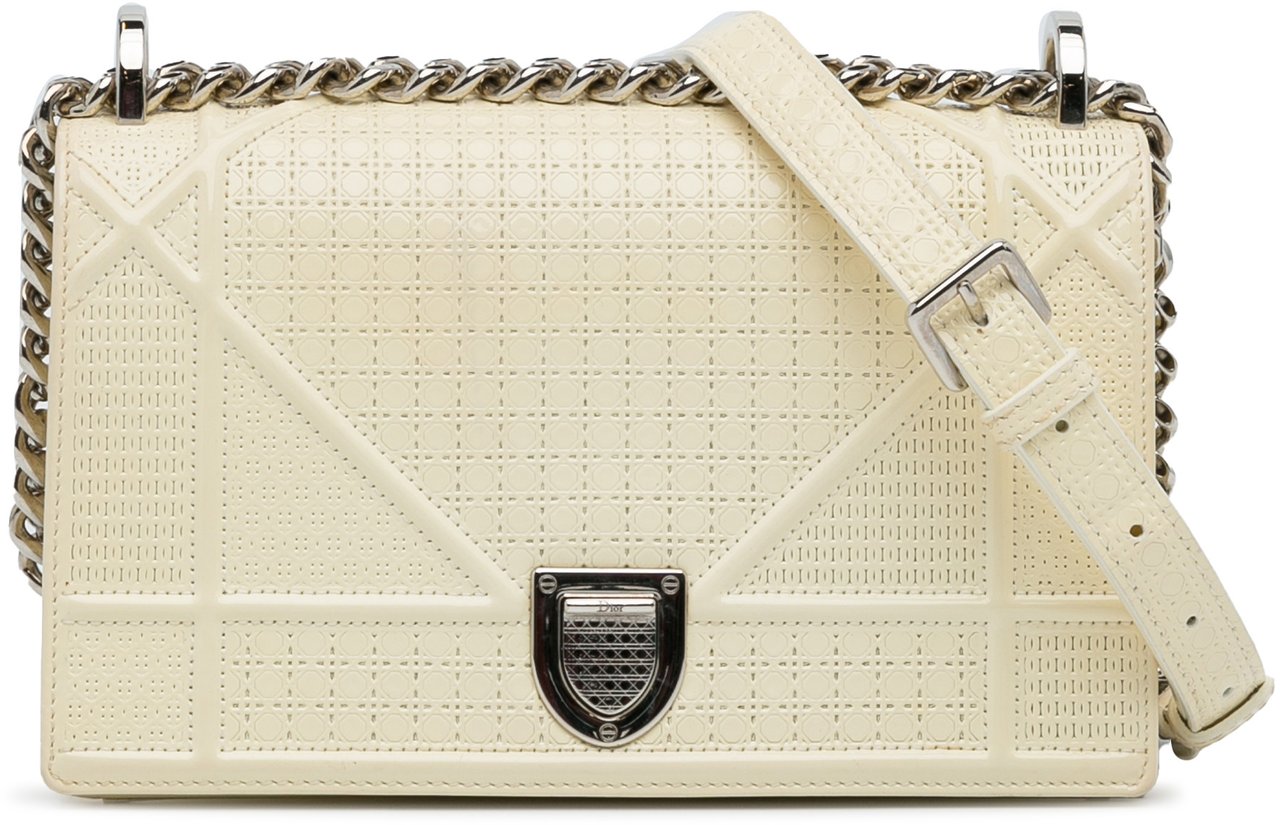 Dior Medium Patent Diorama Wit