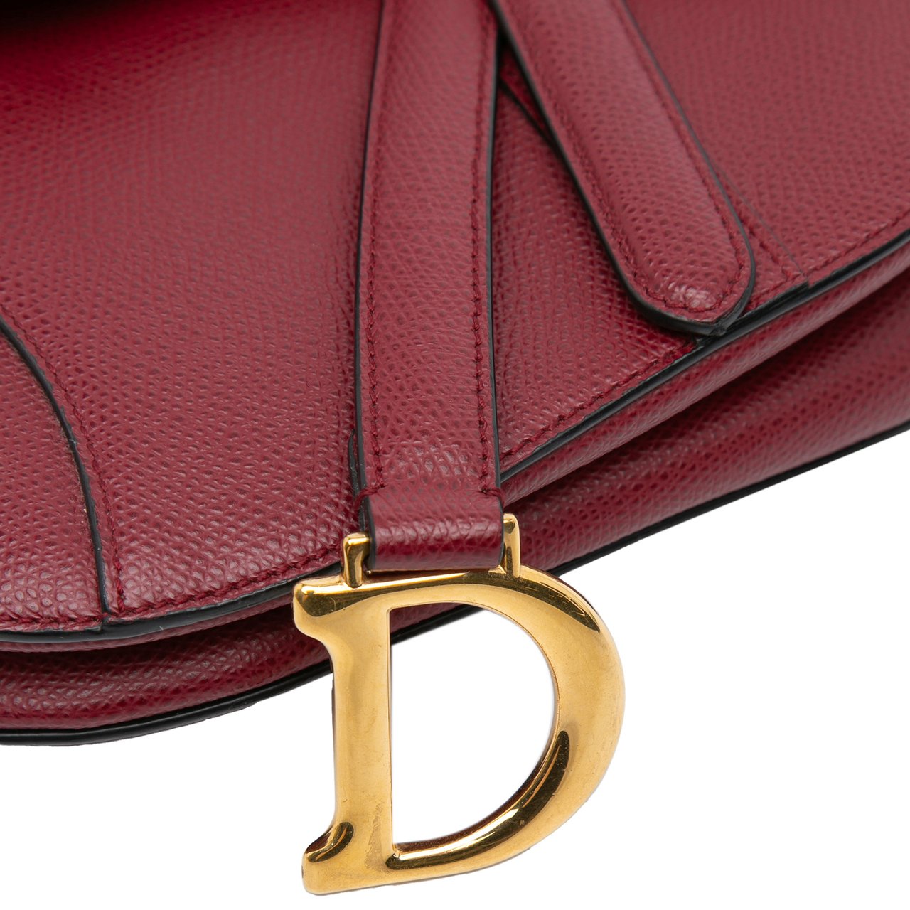 Dior Mini Grained Calfskin Saddle Bag Rood