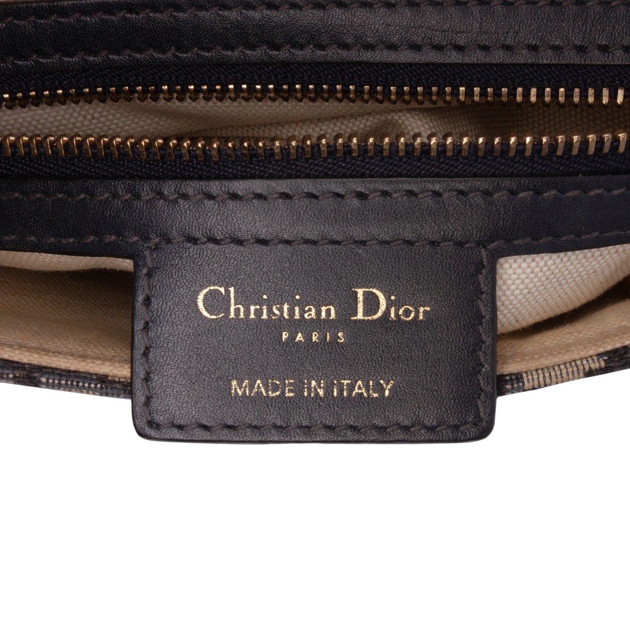Dior Oblique Canvas Saddle Bag Blauw