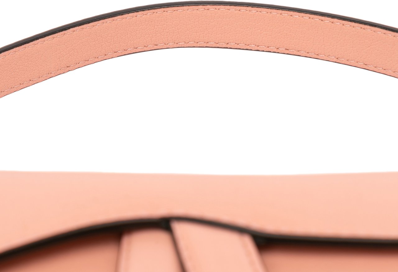 Dior Mini Grained Calfskin Saddle Bag Roze
