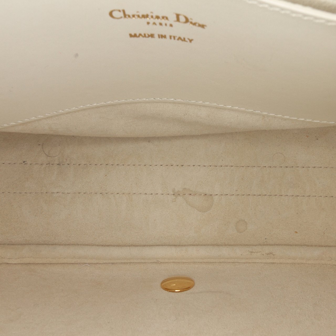 Dior Large Smooth Calfskin Bobby Crossbody Wit