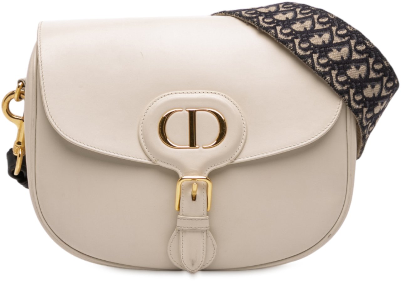 Dior Large Smooth Calfskin Bobby Crossbody Wit