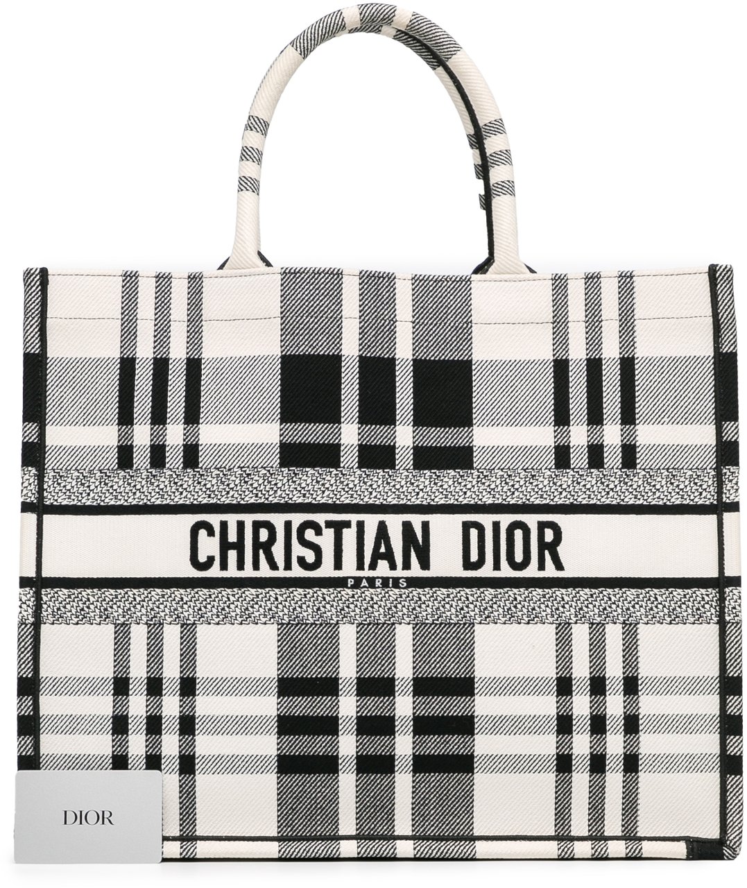 Dior Large Check'n'Dior Book Tote Wit