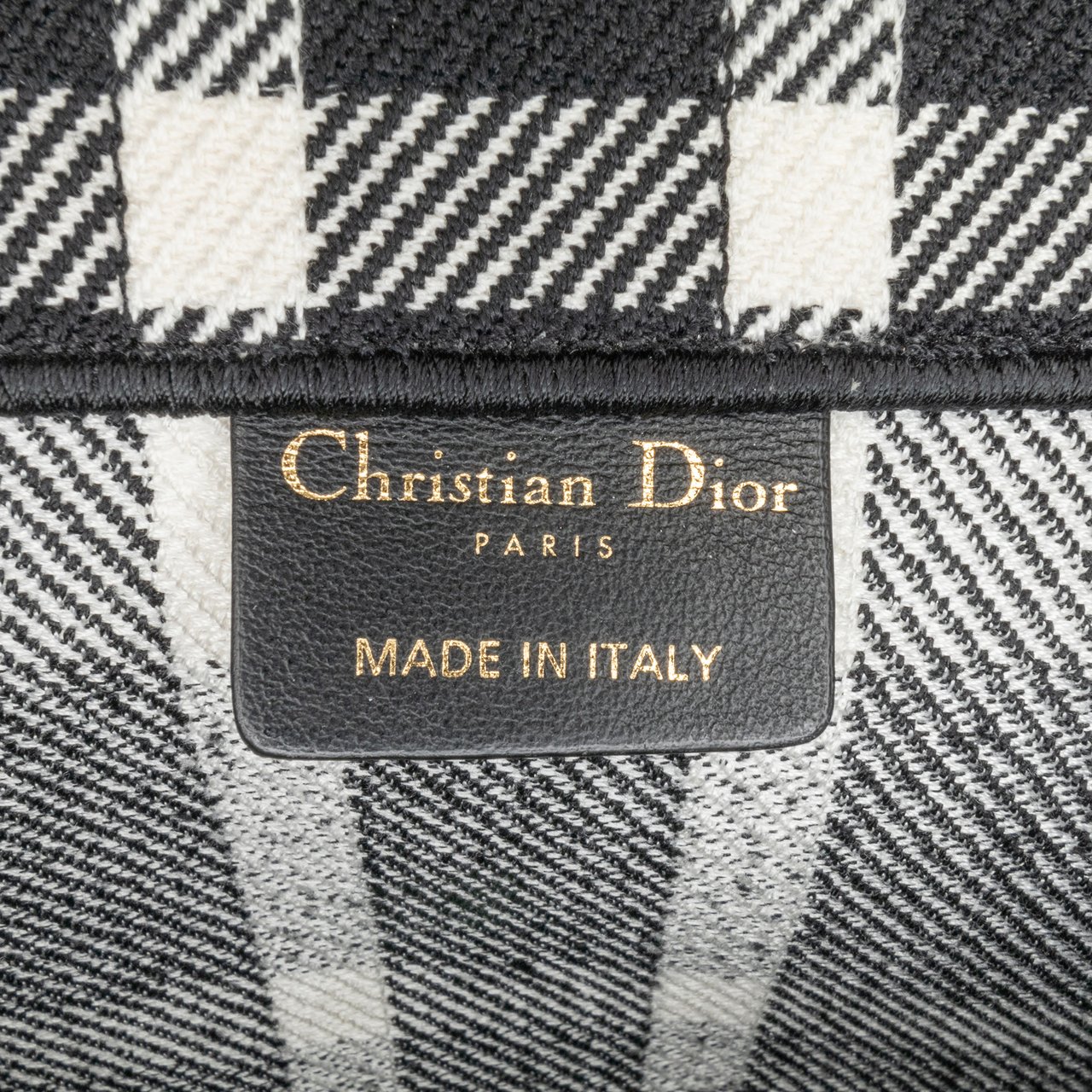Dior Large Check'n'Dior Book Tote Wit
