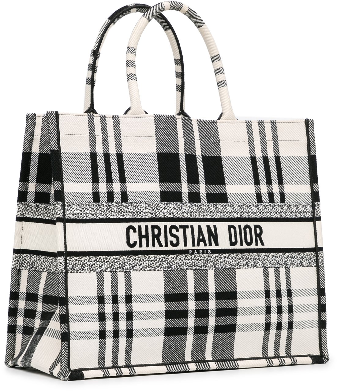 Dior Large Check'n'Dior Book Tote Wit