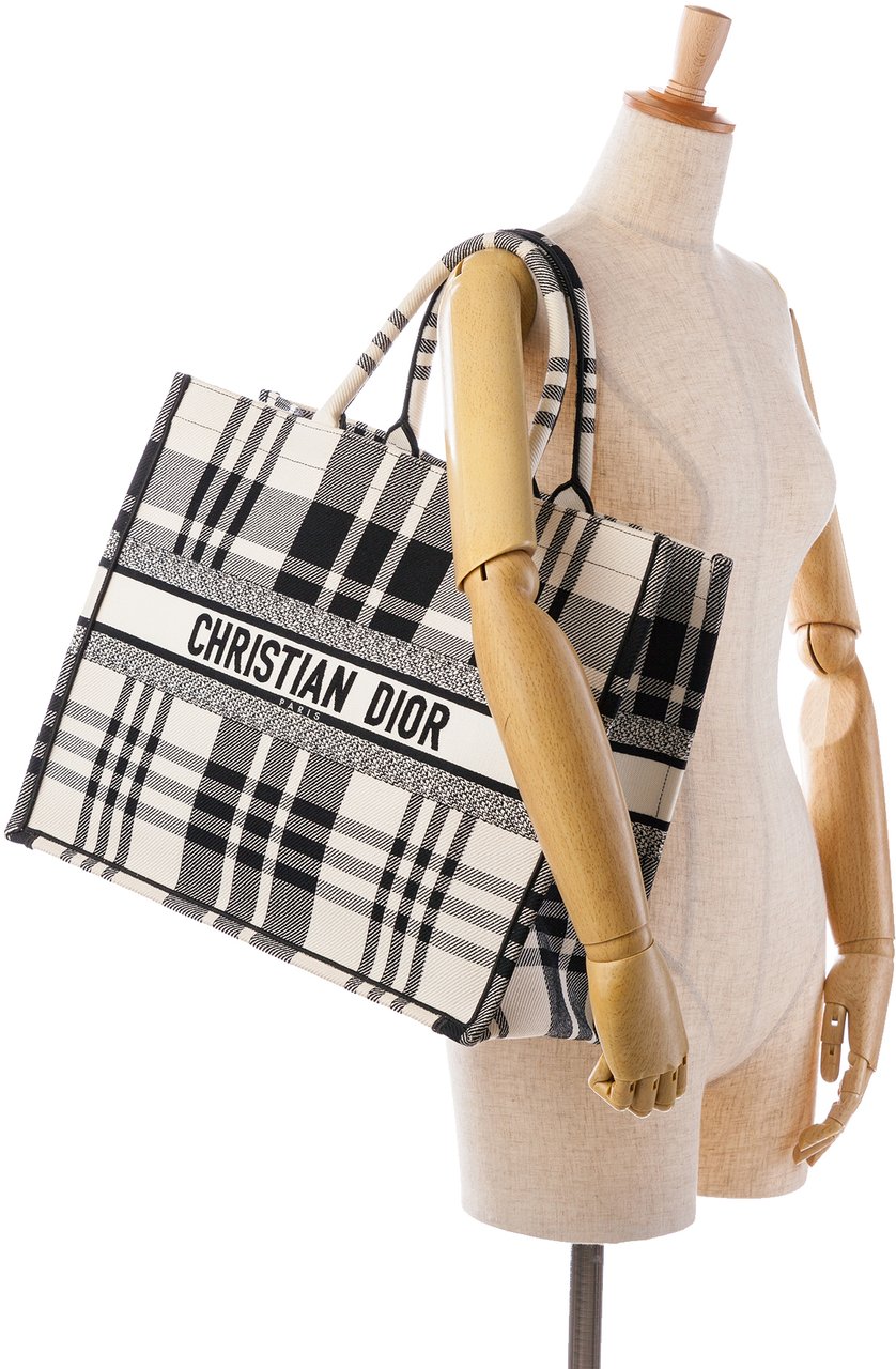 Dior Large Check'n'Dior Book Tote Wit