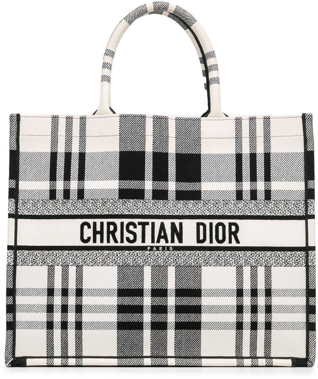 Dior Large Check'n'Dior Book Tote Wit