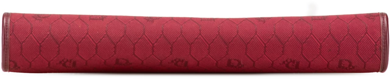 Dior Honeycomb Canvas Clutch With Chain Rood