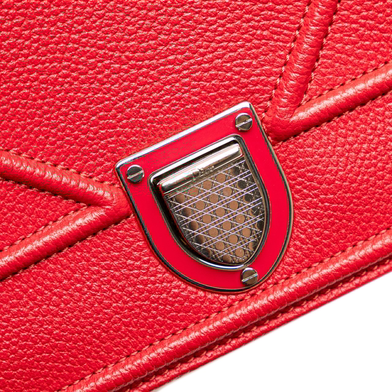 Dior Small Grained Calfskin Diorama Flap Rood