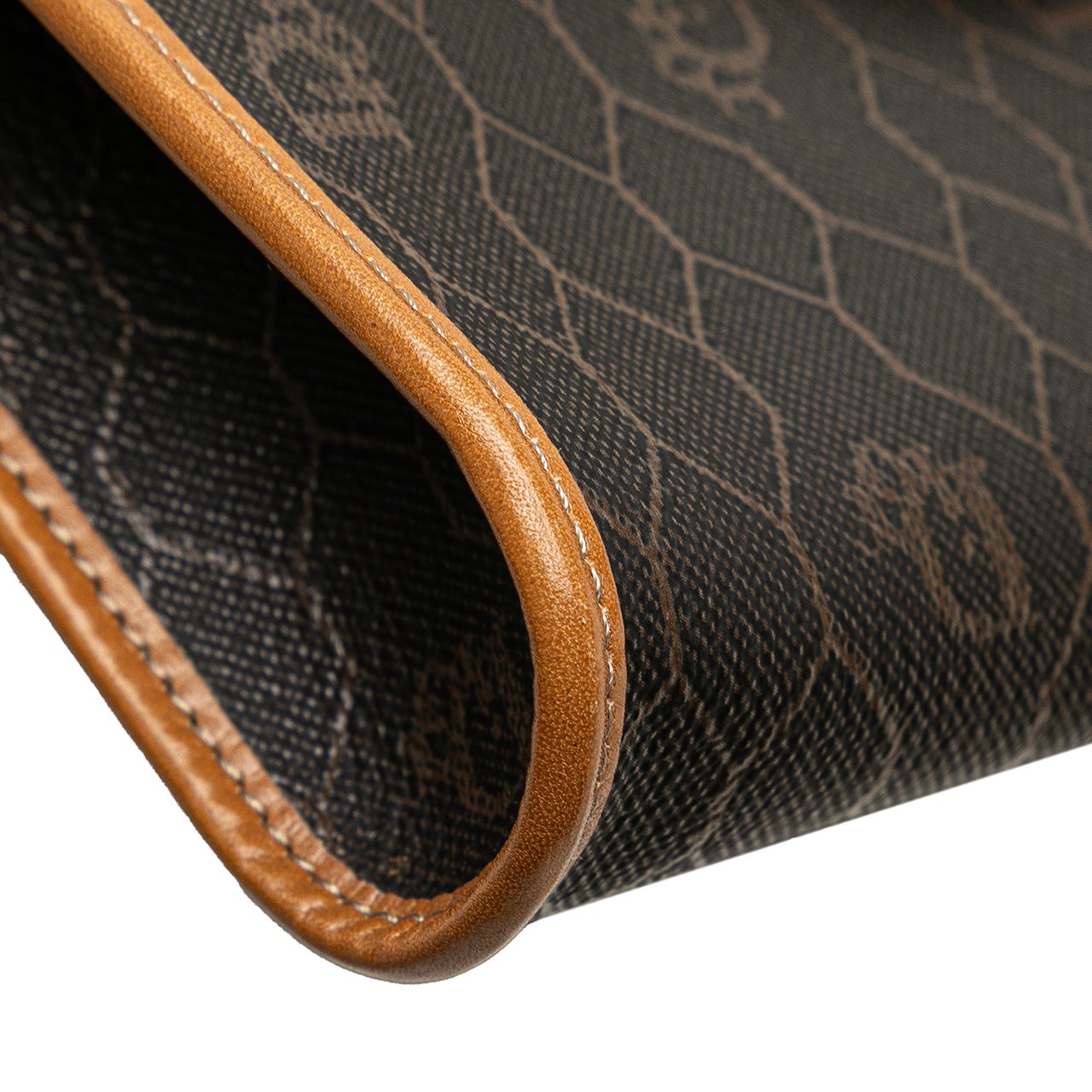 Dior Honeycomb Coated Canvas Chain Crossbody Zwart
