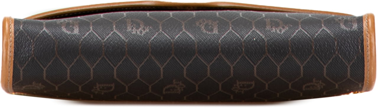 Dior Honeycomb Coated Canvas Chain Crossbody Zwart